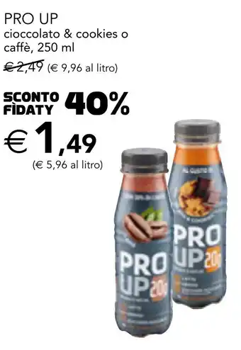 PRO UP cioccolato & cookies o caffè, 250 ml