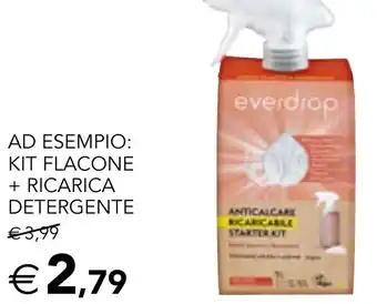 Esselunga everdrop KIT FLACONE + RICARICA DETERGENTE offerta