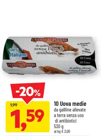 DPiù 10 Uova medie 530g offerta