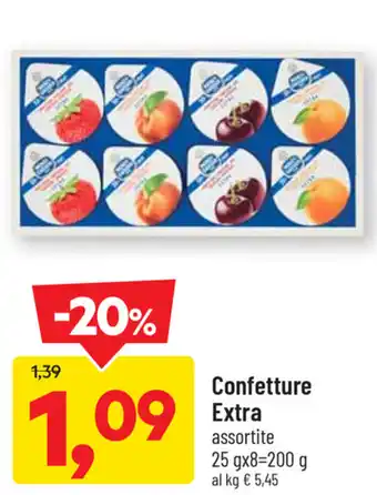 DPiù Confetture Extra 25g x 8 offerta