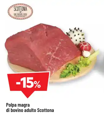 DPiù -15% Scottona Polpa Magra di bovino adulto offerta