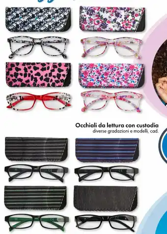 Occhiali da lettura con custodia