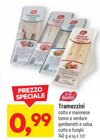 DPiù Si fa Bontà Tramezzini 140g offerta