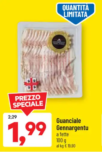 DPiù Guanciale Gennargentu 100g offerta