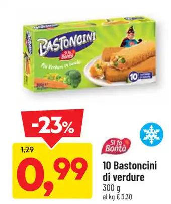 DPiù 10 Bastoncini di verdure 300g offerta