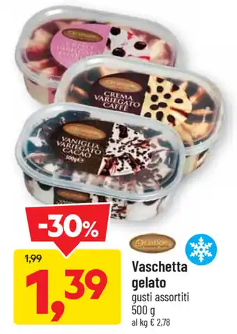 DPiù Vaschetta gelato 500g offerta