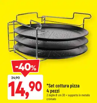 DPiù Set cottura pizza 4 pezzi offerta
