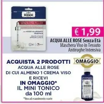 Acqua & Sapone Acqua Alle Rose Senza Età Maschera Viso In Tessuto Antirughe Intensiva offerta