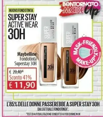 Acqua & Sapone Maybelline Fondotinta Super Stay 30H offerta