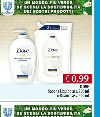 Acqua & Sapone Dove Sapone Liquido 250 Ml offerta