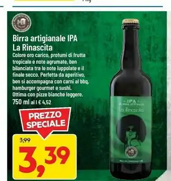 DPiù La Rinascita Birra Artigianale IPA 750 Ml offerta