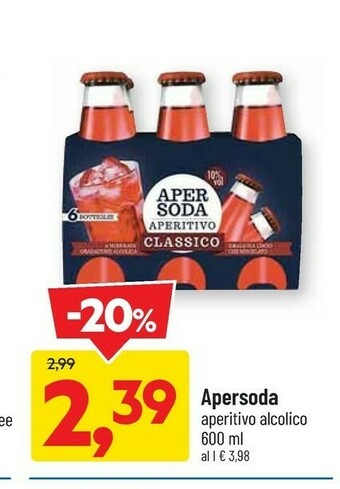 DPiù Apersoda Aperitivo Alcolico 600 Ml offerta