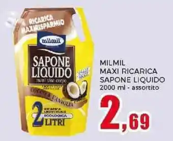 Happy Casa MILMIL MAXI RICARICA SAPONE LIQUIDO 2000 ml - assortito offerta