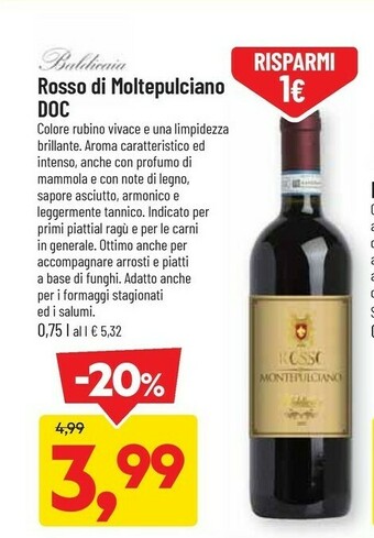 DPiù Rosso Di Moltepulciano Doc offerta