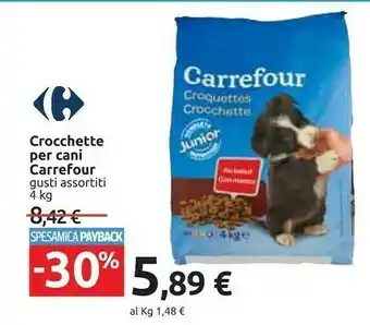Carrefour Carrefour Crocchette Per Cani 4000 G offerta
