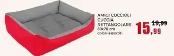 Happy Casa AMICI CUCCIOLI CUCCIA RETTANGOLARE 60x70 cm offerta