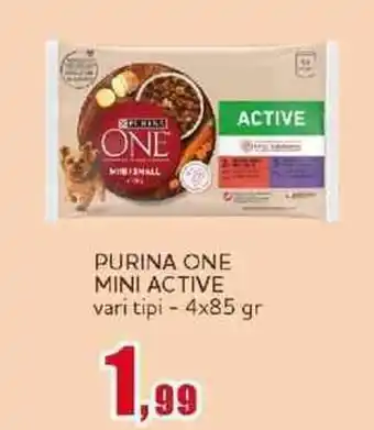 Happy Casa PURINA ONE MINI ACTIVE vari tipi - 4x85 gr offerta