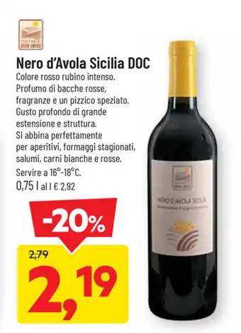 Nero d'Avola Sicilia DOC 0,75l