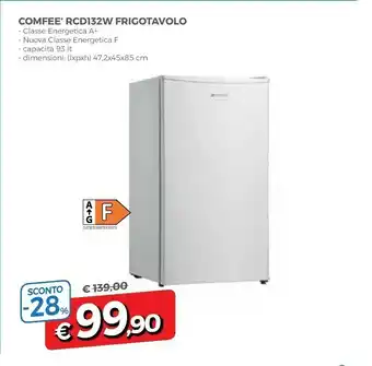 Comfeè RCD132W Frigotavolo 93 Lt A+