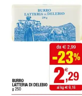Iperal Latteria di delebio Burro 250 G(ml) offerta