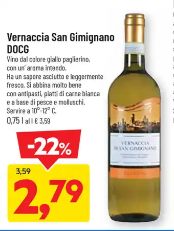 DPiù Vernaccia San Gimignano DOCG 0,75l offerta