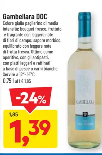 DPiù Gambellara DOC 0,75l offerta