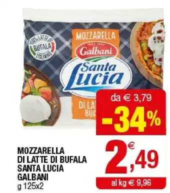 Iperal Galbani Mozzarella Di Latte Di Bufala Santa Lucia offerta