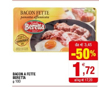 Iperal Beretta Bacon Fette Pancetta Affumicata offerta