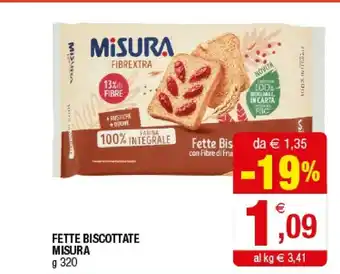 Iperal Misura Fette Biscottate offerta