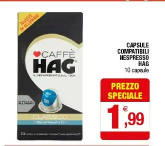 Iperal Hag Capsule Compatibili Nespresso offerta