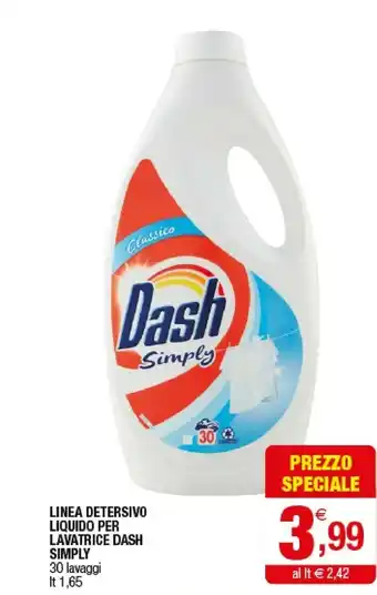 Iperal Dash Detersivo Liquido Per Lavatrice Simply offerta