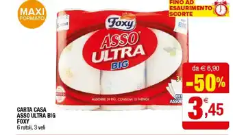 Iperal Foxuy Carta Casa Asso Ultra Big offerta