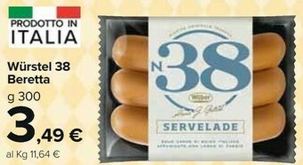 Carrefour Market Beretta Wurstel 38 offerta