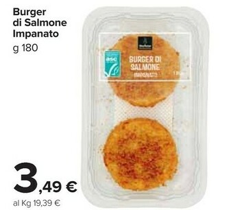 Carrefour Market Impanato Burger Di Salmone offerta