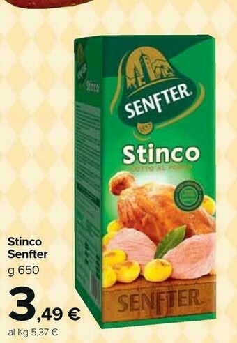 Carrefour Market Senfter Stinco Cotto Al Forno 650 G(ml) offerta