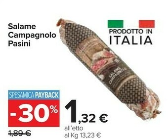Carrefour Market Pasini Salame Campagnolo offerta