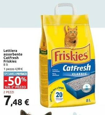Carrefour Friskies Lettiera Assorbente Catfresh offerta