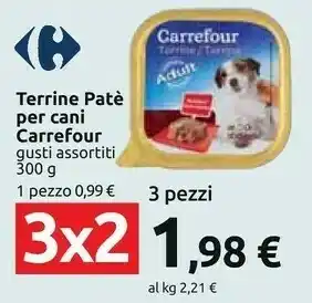 Carrefour Carrefour Terrine Patè Per Cani offerta