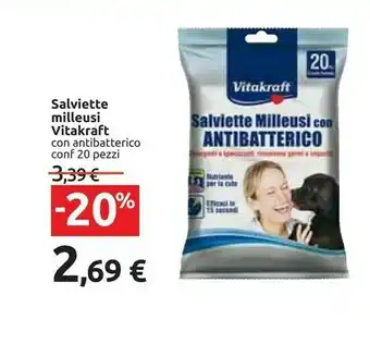 Carrefour Vitakraft Salviette Milleusi offerta
