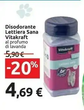 Carrefour Vitakraft Disodorante Lettiera Sana Al Profumo Di Lavanda offerta
