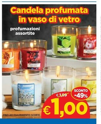 DPiù Candela Profumata In Vaso Di Vetro offerta
