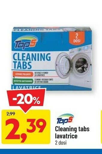 DPiù Top5 Cleaning Tabs Lavatrice 2 Dosi offerta