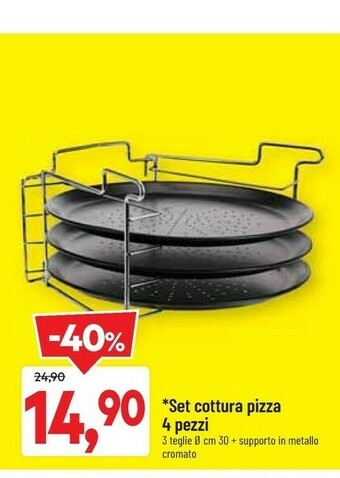 DPiù Set Cottura Pizza 4 Pz offerta