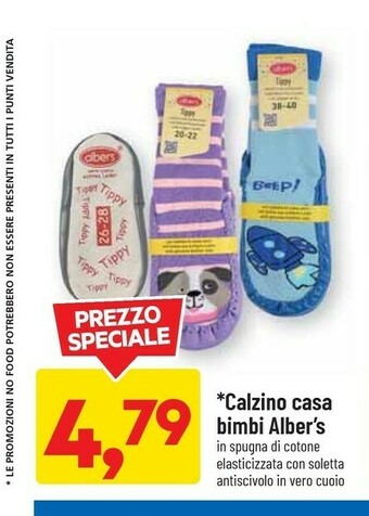 DPiù Calzino Casa Bimbi Alber's offerta