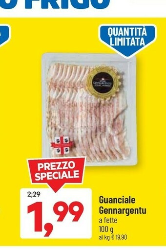 DPiù Fattorie gennargentu Guanciale A Fette offerta