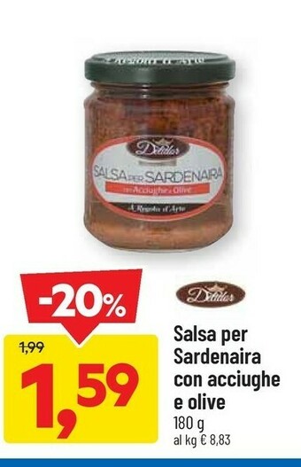 DPiù Salsa Per Sardenaira Con Acciughe E Olive offerta