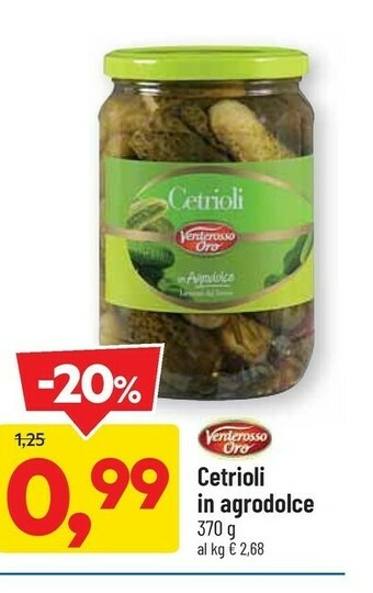 DPiù Verderosso oro Cetrioli In Agrodolce offerta