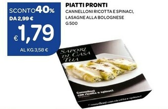 Ekom Sapori di casa tua Cannelloni Ricotta E Spinaci offerta
