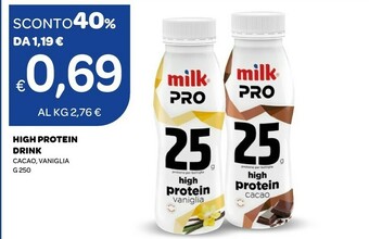 Ekom Milk Pro High Protein Drink Cacao offerta