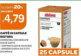 Ekom Ristora Caffè In Capsule offerta